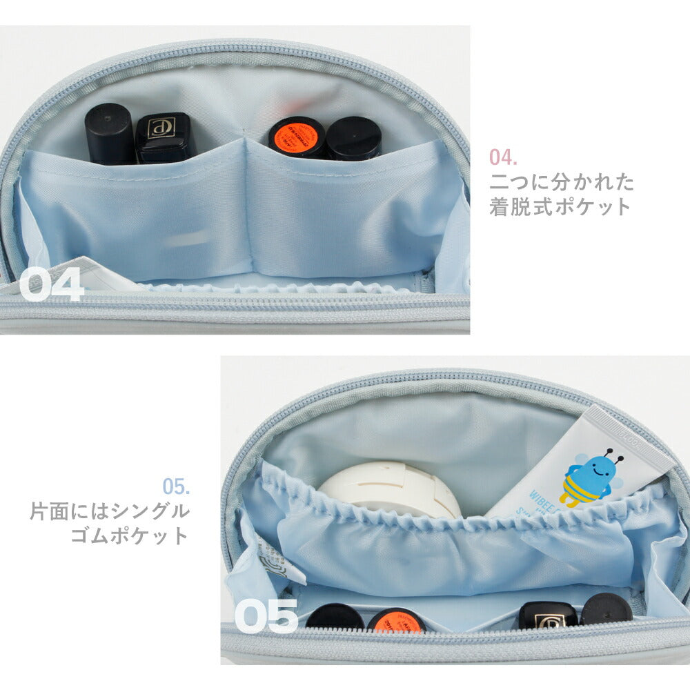 メガネが入るポーチ Four Seasons Round Pouch | BAGS IN BAG(バッグインバッグ)