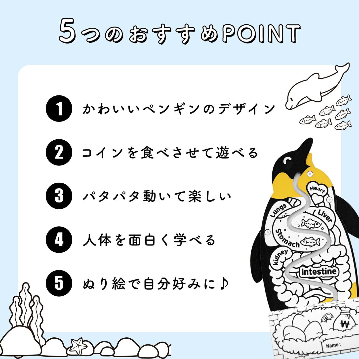 ぺんぎん貯金箱 Penguin coin box | BOXPARTNER(ボックスパートナー)