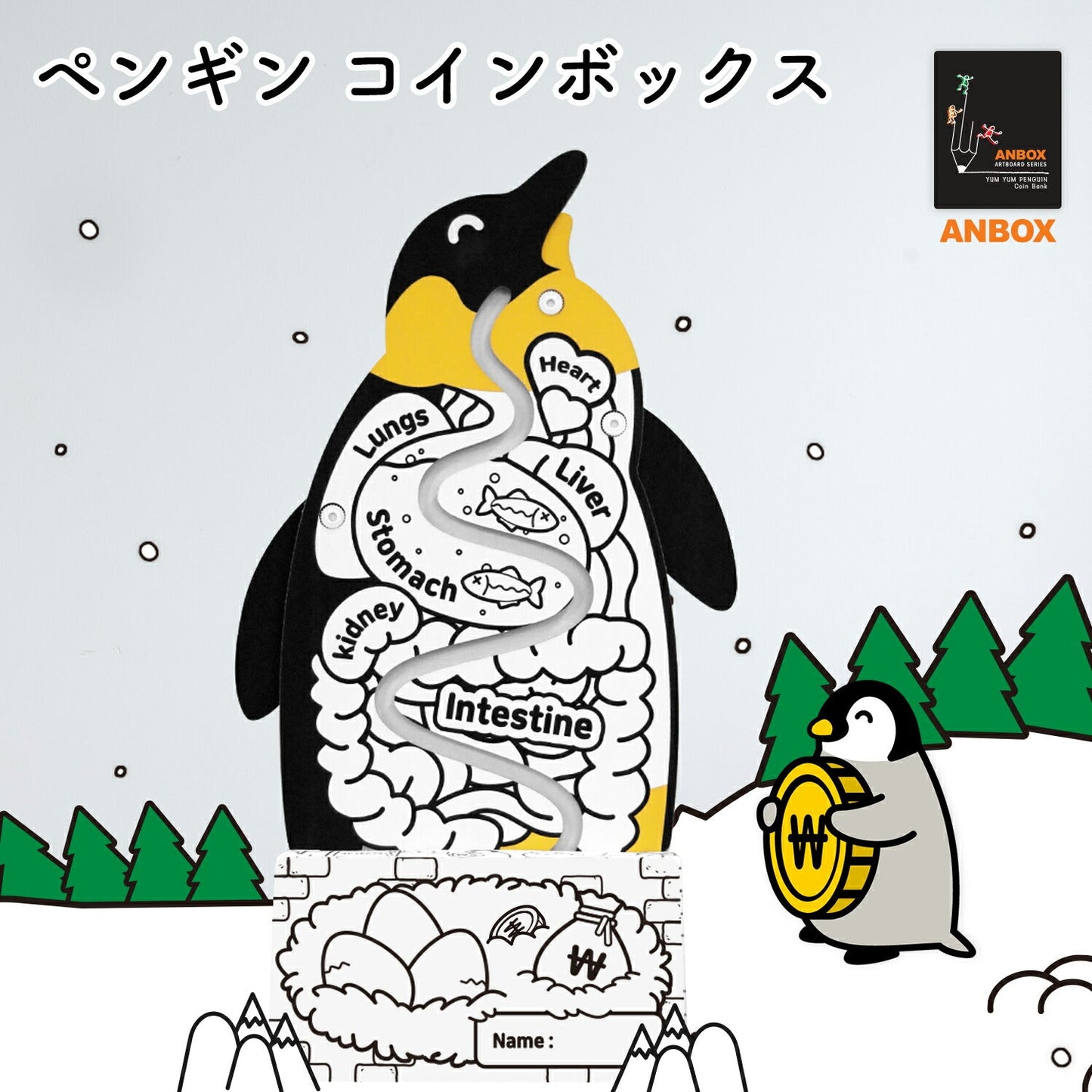 ぺんぎん貯金箱 Penguin coin box | BOXPARTNER(ボックスパートナー)