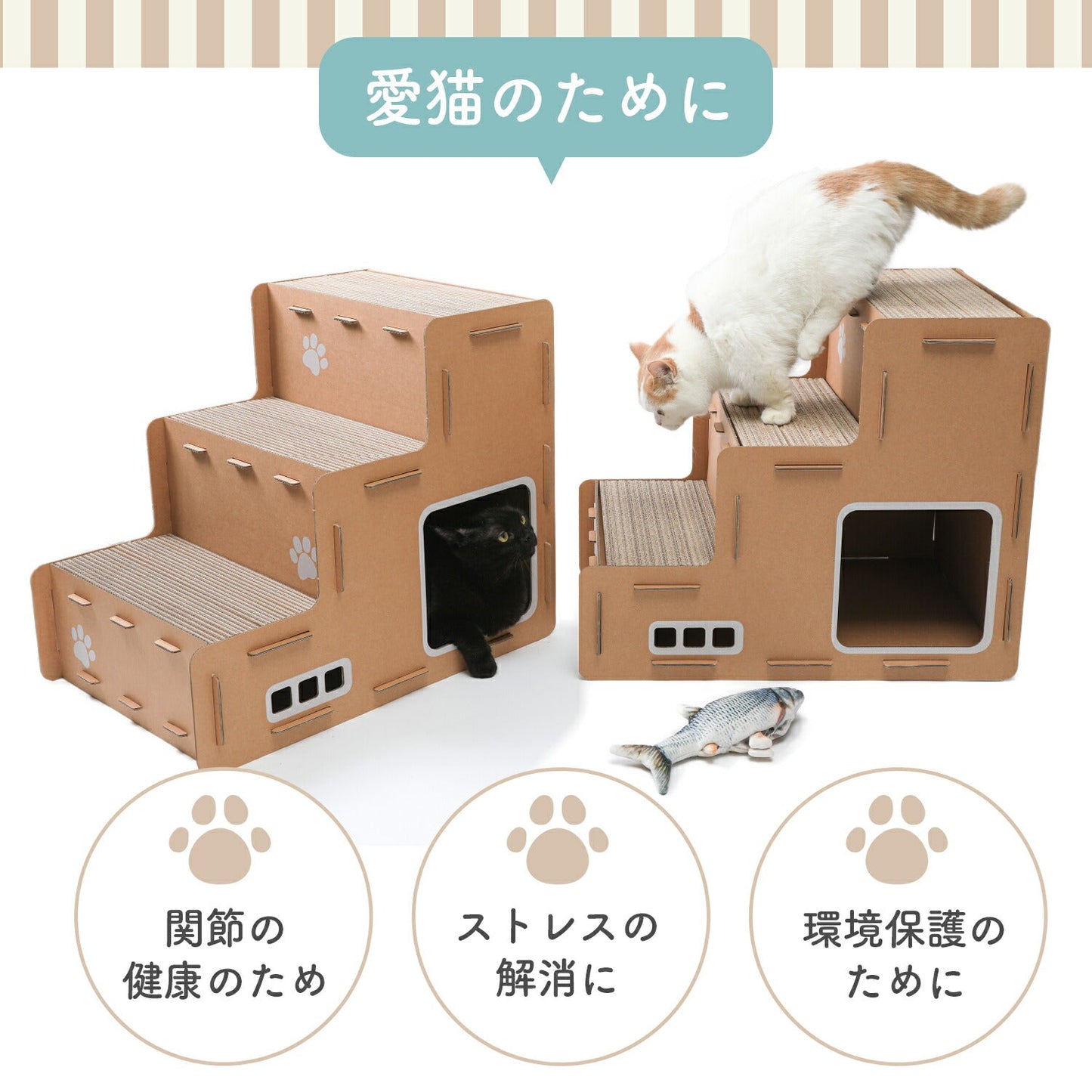 キャットステップ Nyang city Cat steps | BOXPARTNER(ボックスパートナー)