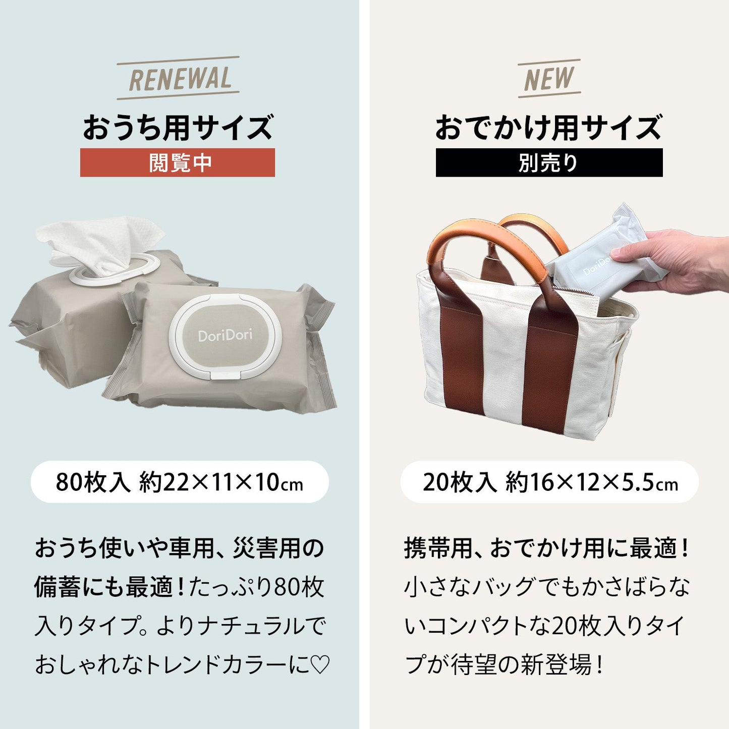 \新パッケージ/おしりふき 手口ふき ウェットティッシュ 80枚入り 12個 6個 2個 1個 | DoriDori(ドリドリ)