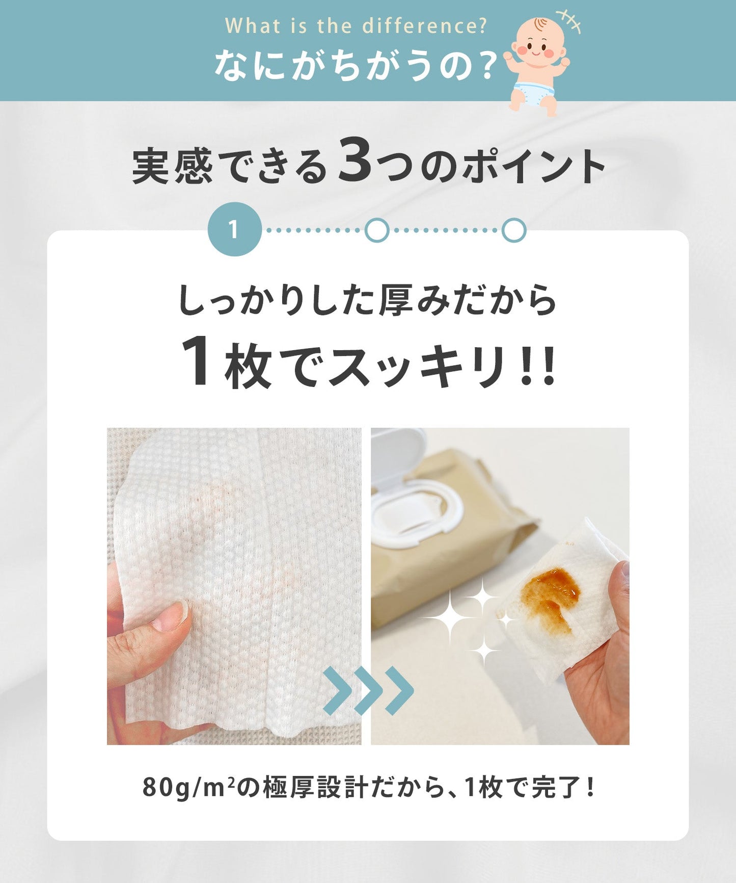 \新パッケージ/おしりふき 手口ふき ウェットティッシュ 80枚入り 12個 6個 2個 1個 | DoriDori(ドリドリ)