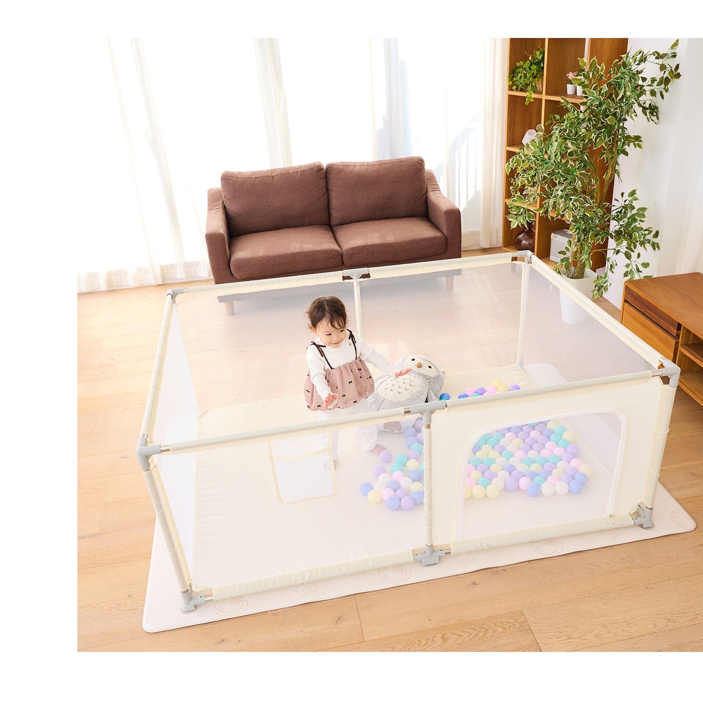 \レビュープレゼント中/ メッシュサークル ドア付き 120×160cm 160×180cm | DoriDori(ドリドリ)