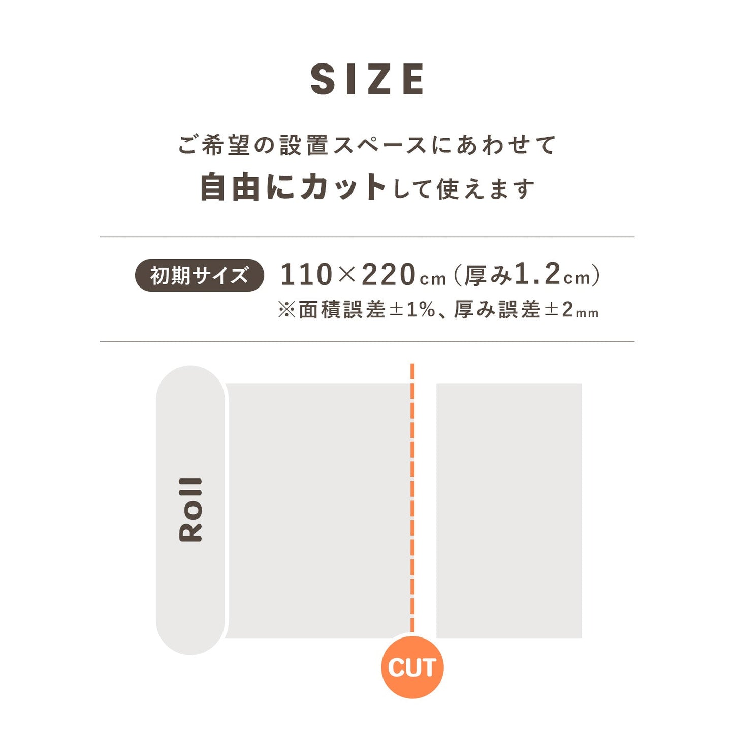 カットできるロールマット Family Roll Mat 110x220cm | ECOFOAM(エコフォーム)