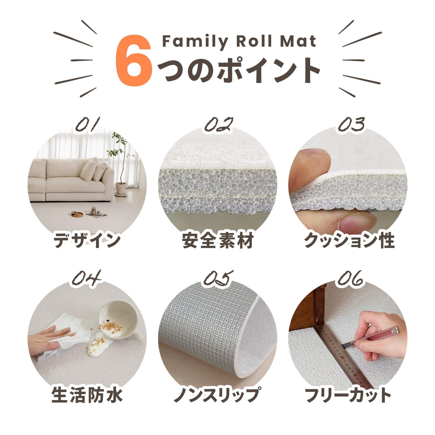 カットできるロールマット Family Roll Mat 110x220cm | ECOFOAM(エコフォーム)