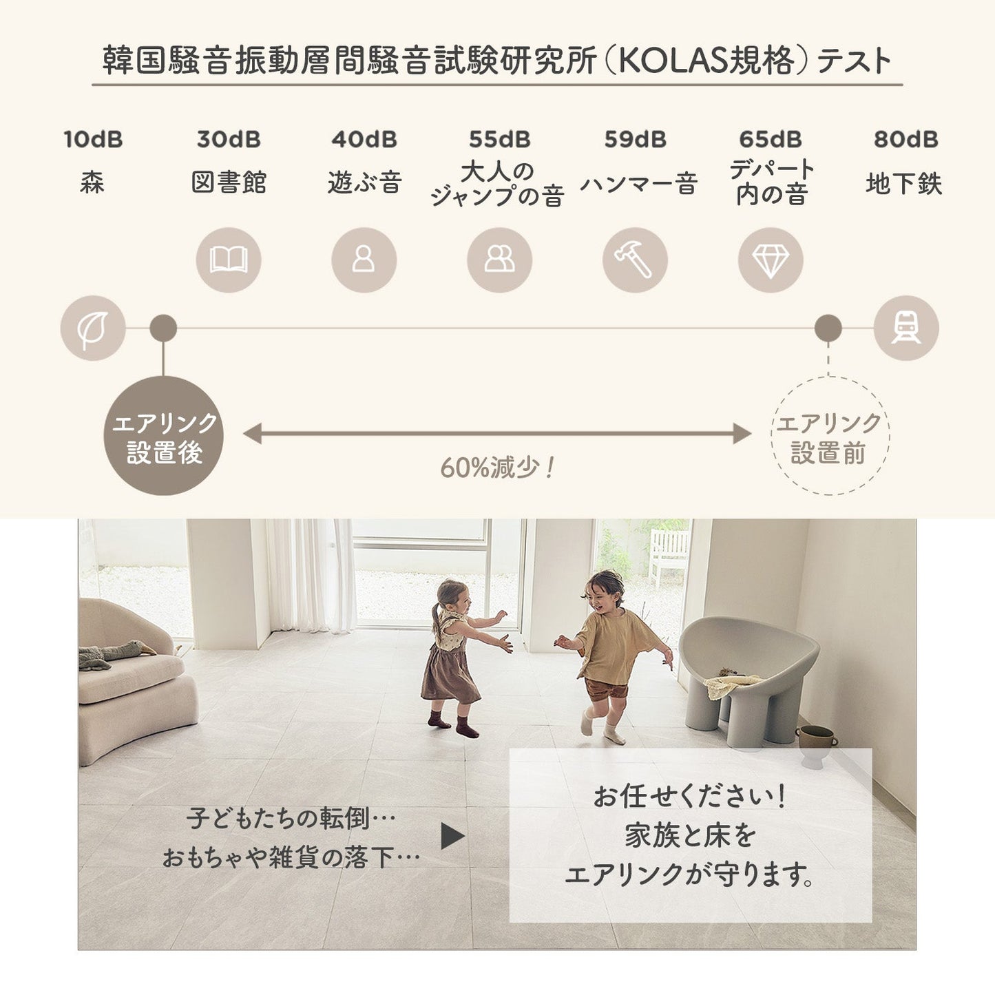 センター4枚セット 隙間ができないジョイントマット Airlink Mat | ecofoam(エコフォーム)