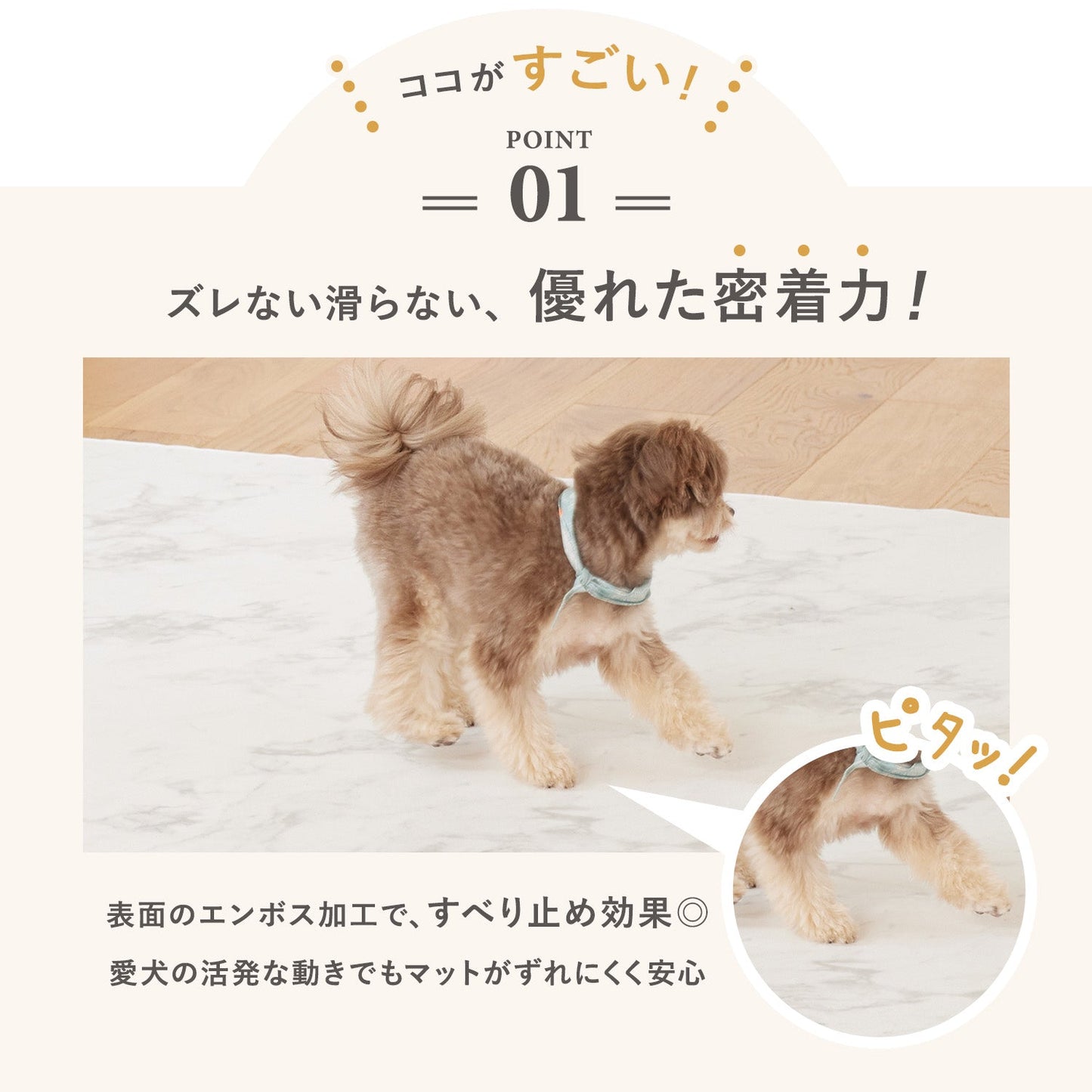 PVCマット ペット用フロアマット 220×110cm 180x140cm 65×180cm | DoriDori(ドリドリ)