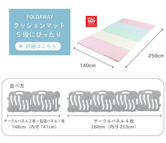 ベビーサークル拡張パネル2枚セット FIT-IN | iFam(アイファム)