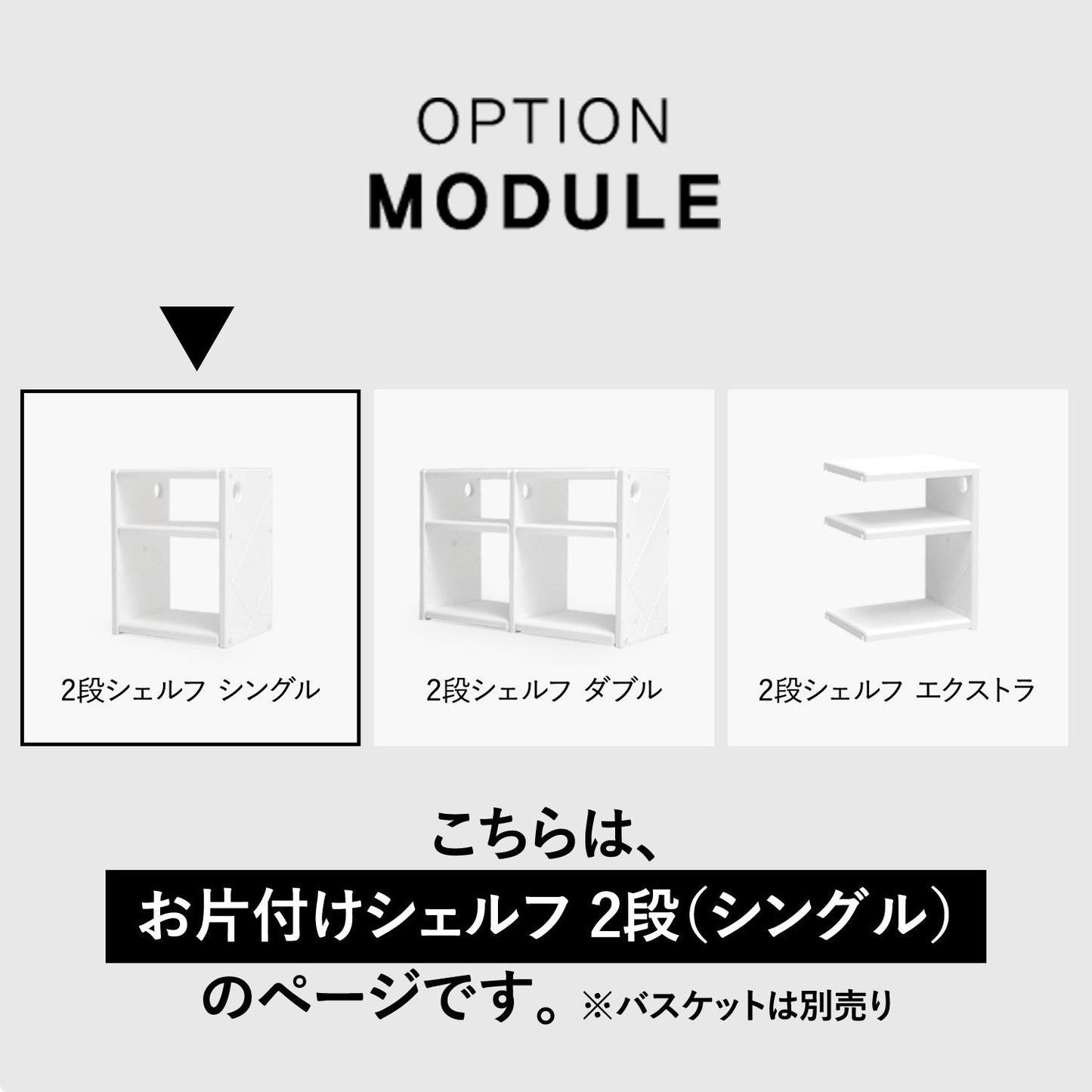 お片付けシェルフ2段シングル MIPICK MODULE ORGANIZER 2-LEVEL | iFam(アイファム)