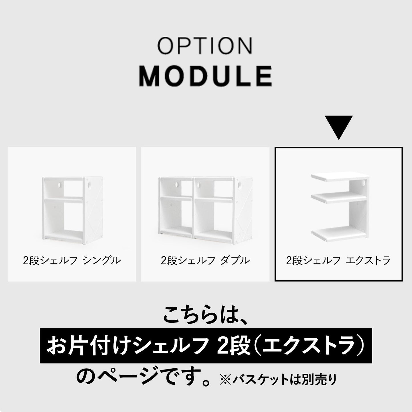 お片付けシェルフ2段エクストラ MIPICK MODULE ORGANIZER 2-LEVEL | iFam(アイファム)