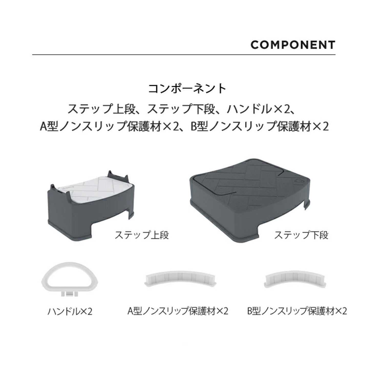 キッズステップ ヘリンボーンハンドル付きステップスツール | iFam(アイファム)