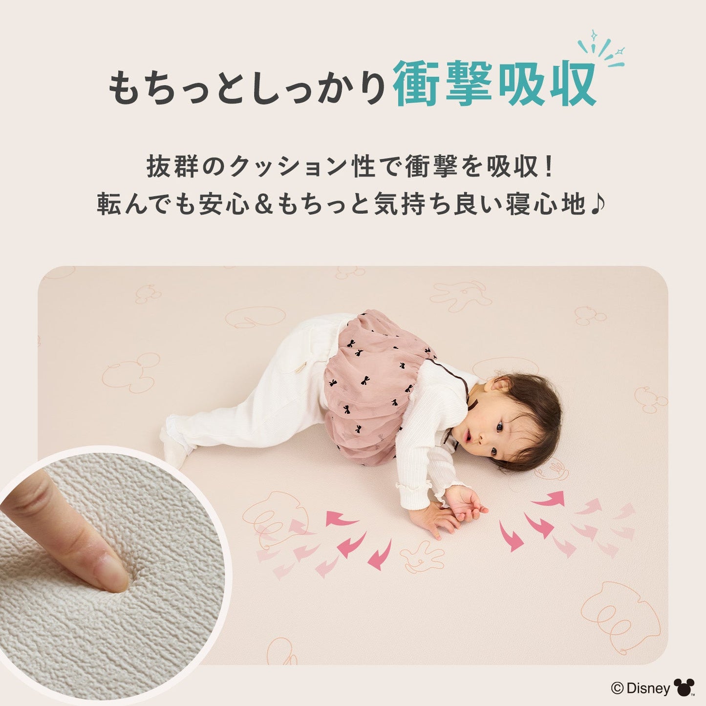 \レビュープレゼント中/ ミッキーマウス 防水 ベビープレイマット 140x200cm | EDISONmama(エジソンママ)