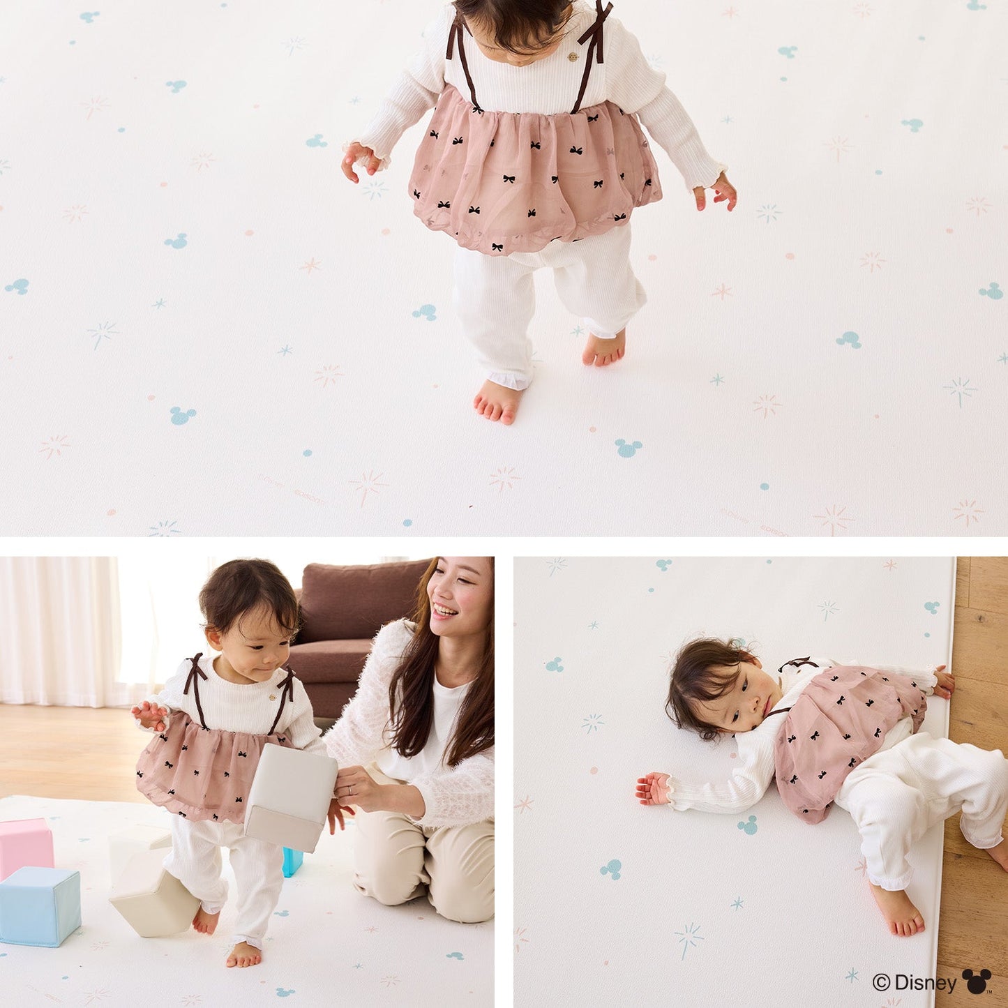 \レビュープレゼント中/ ミッキーマウス 防水 ベビープレイマット 140x200cm | EDISONmama(エジソンママ)