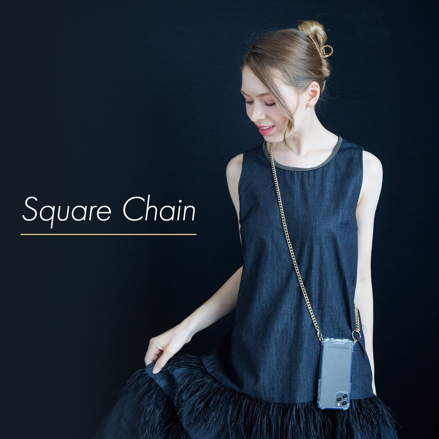 チェーンストラップ Square Chain | PHONECKLACE(フォンネックレス)
