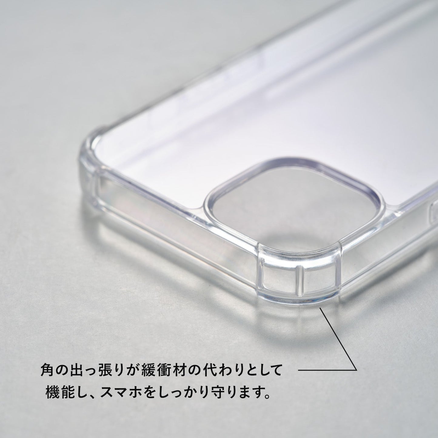 クリアスマホケース本体 Logo Ring Case / Gold | PHONECKLACE(フォンネックレス)