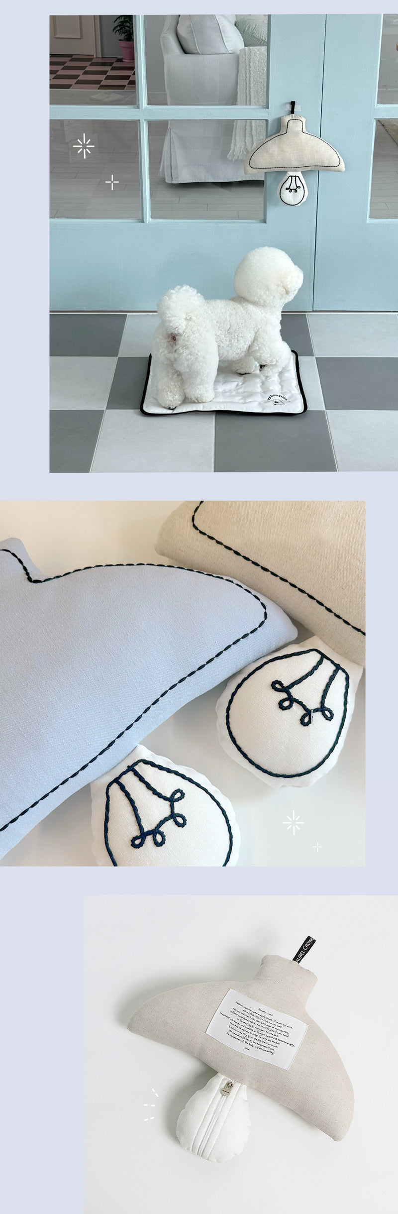 ファブリックライトクッション LIGHT FABRIC CUSHION | Takemehom(テイクミーホーム)