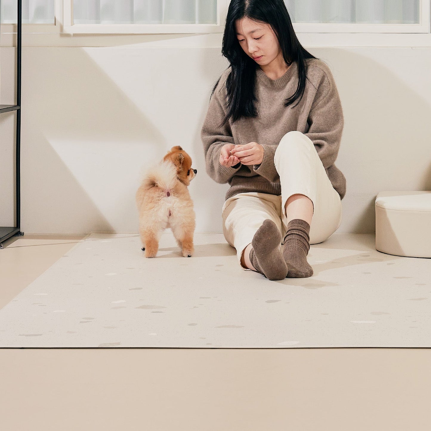 140×180 防水 抗菌 リビングマット Dogzari Flat | ecofoam（エコフォーム）