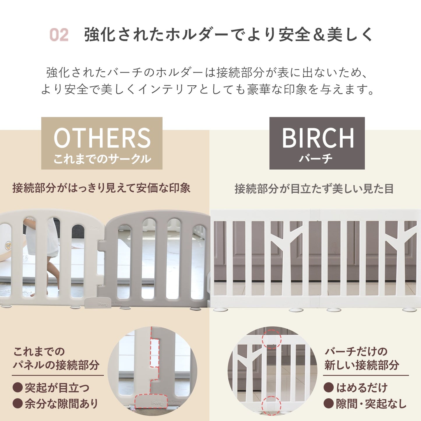 ペットサークル バーチ ドア付き 8枚セット | iFam（アイファム）