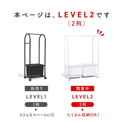 ハンガーオーガナイザー2列 LOOK TROLLEY HANGER ORGANIZER B2 | iFam（アイファム）